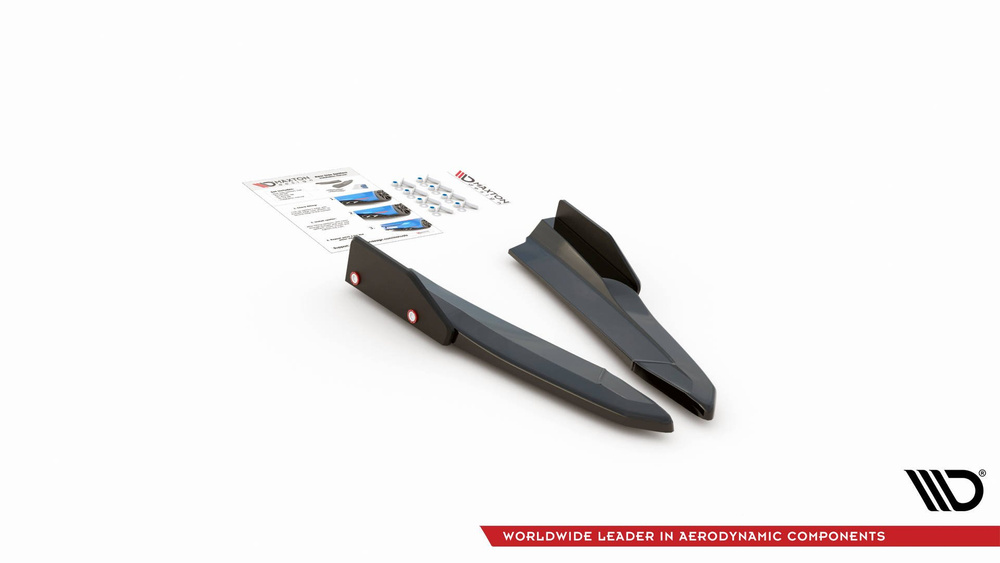 Rear Side Splitters V.2 + Flaps Skoda Octavia RS Mk4