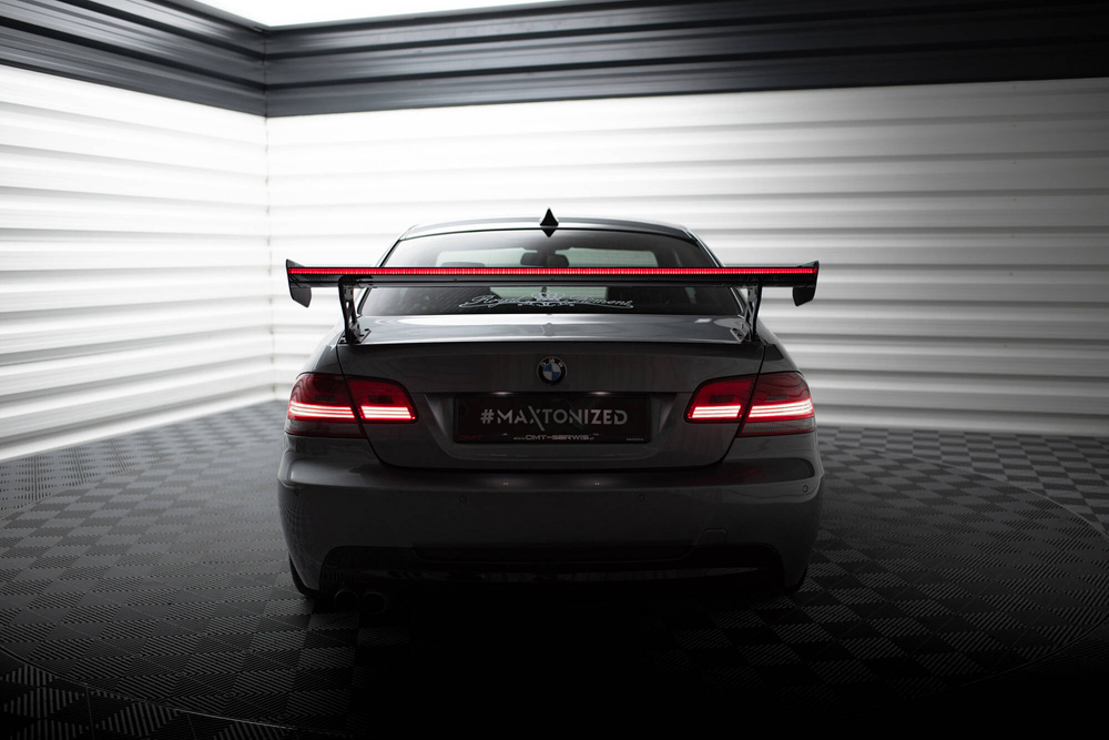 Carbon Spoiler With External Brackets Uprights + LED BMW 3 / M3 Coupe E92