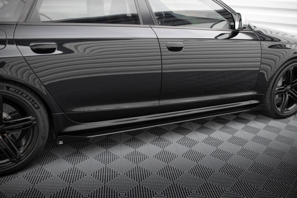 Street Pro Side Skirts Diffusers + Flaps Audi RS6 Avant C6