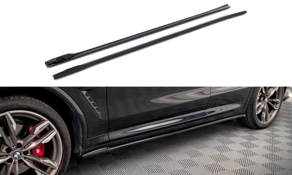 Side Skirts Diffusers V.2  BMW X3 M40d / M40i / M-Pack G01 