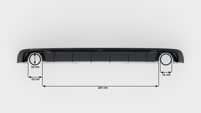 Rear Valance V.1 Audi A4 S-line B9 (Version with single exhaust tips on both sides)