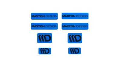 Blue and Black 3D Sticker Set Maxton Design