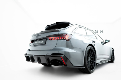 Prepreg Carbon Fiber Rear Diffuser Audi RS6 C8 / C8 Facelift (version without towbar)