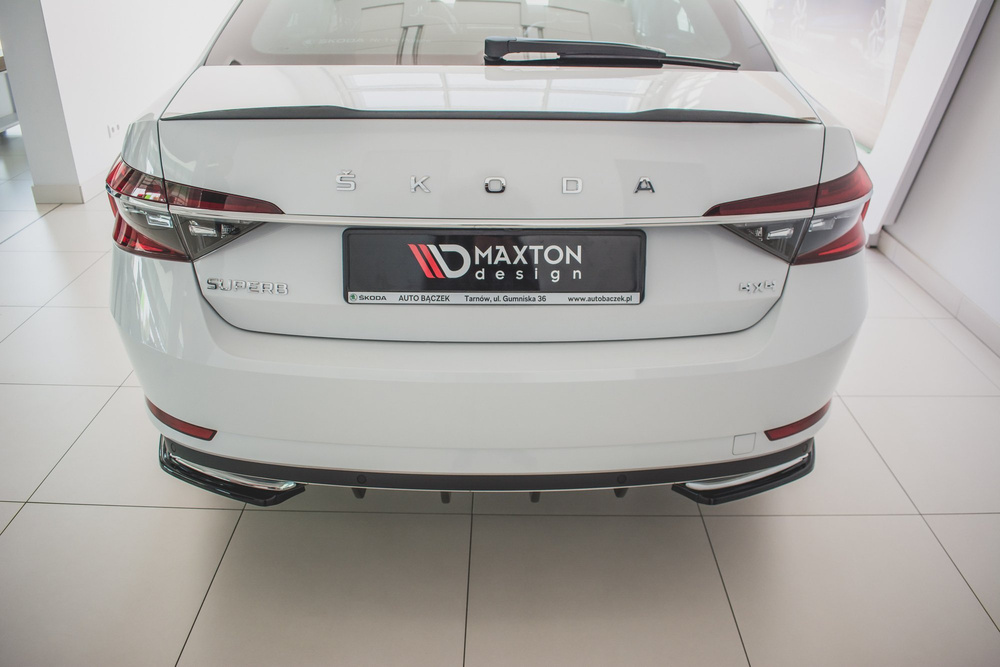 Rear Side Splitters Skoda Superb Liftback / Combi Mk3 Facelift