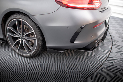 Street Pro Rear Side Splitters + Flaps Mercedes-AMG C43 Coupe / Cabrio C205  Facelift / A205 Facelift