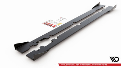 Street Pro Side Skirts Diffusers + Flaps Mercedes-AMG C43 / AMG-Line Coupe C205