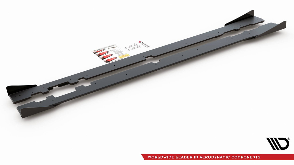 Street Pro Side Skirts Diffusers + Flaps Mercedes-AMG C43 / AMG-Line Coupe C205