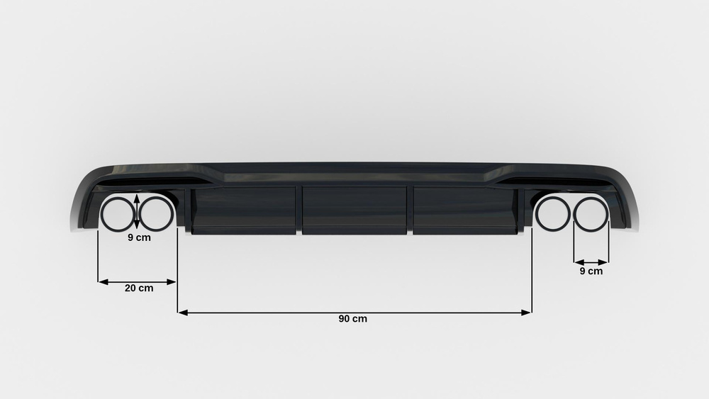 Rear Valance Audi A5 Coupe 8T Facelift (Version with dual exhausts on both sides)