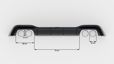 Rear Valance V.2 Volkswagen Golf R Hatchback Mk8 Facelift