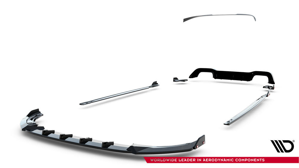 Set of Splitters V.4 Volkswagen Golf R Hatchback Mk8 Facelift