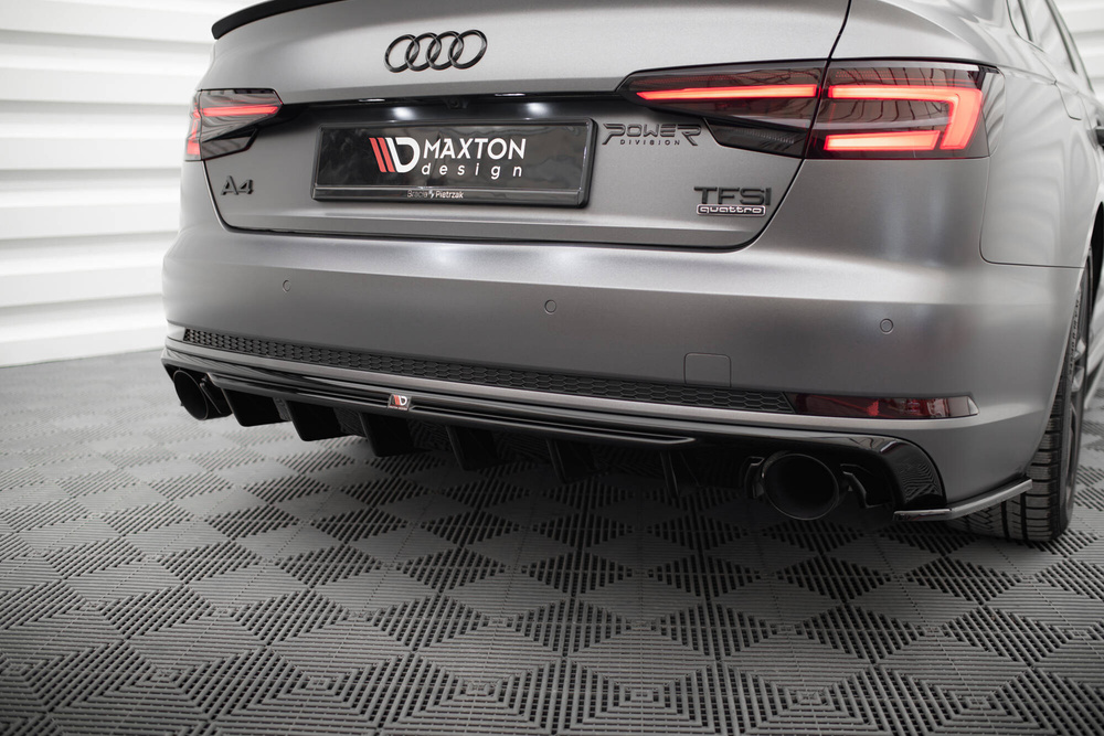 Rear Valance V.1 Audi A4 S-line B9 (Version with single exhaust tips on both sides)