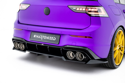 Rear Splitter (with vertical bars) V.2 Volkswagen Golf R Hatchback Mk8 / Mk8 Facelift