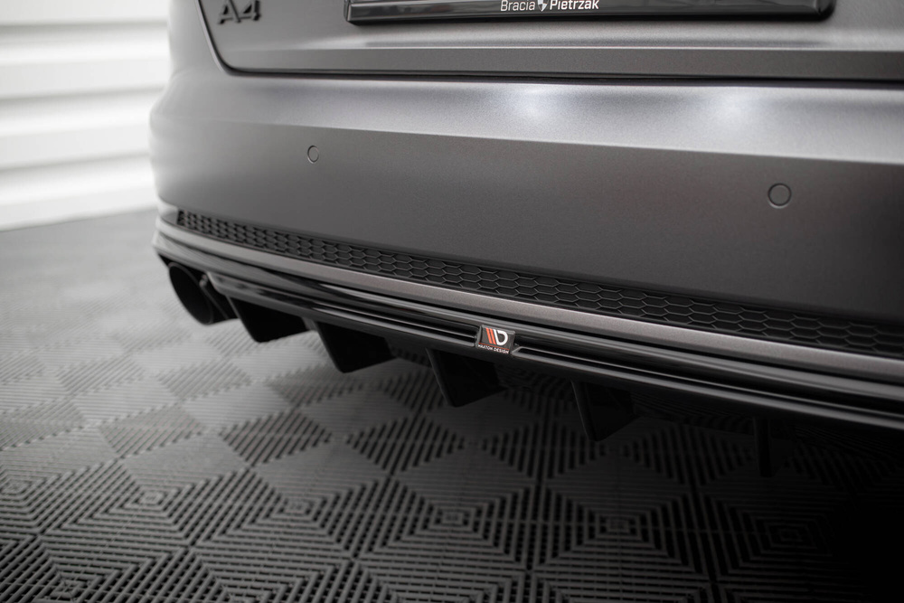 Rear Valance V.1 Audi A4 S-line B9 (Version with single exhaust tips on one side)