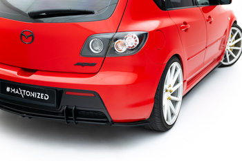 Street Pro Rear Side Splitters Mazda 3 MPS Mk1 EU Version