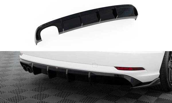 Version with dual exhaust tips on one side