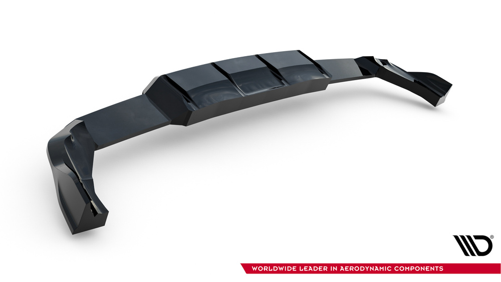 Rear Splitter (with vertical bars) V.1 Volkswagen Golf R Hatchback Mk8 / Mk8 Facelift