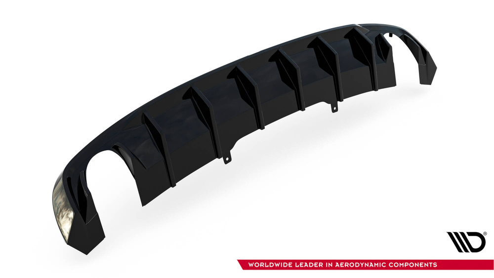 Rear Valance V.1 Audi A4 S-line B9 (Version with single exhaust tips on both sides)