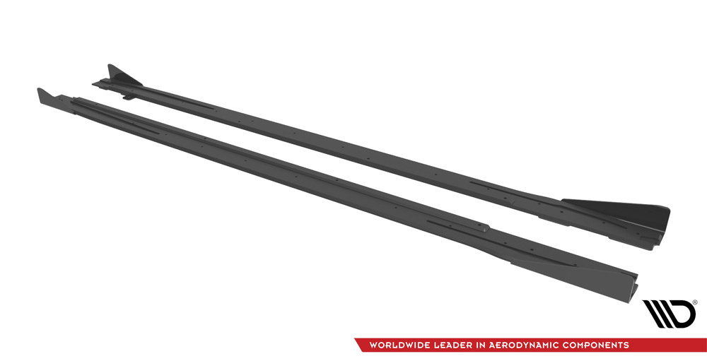 Street Pro Side Skirts Diffusers + Flaps Audi S3 / A3 S-Line 8Y / 8Y Facelift