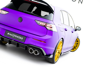 Rear Side Splitters V.6 + Flaps Volkswagen Golf R Hatchback Mk8 Facelift