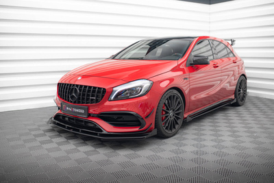 Street Pro Front Splitter + Flaps Mercedes-Benz A 45 AMG Aero W176 Facelift