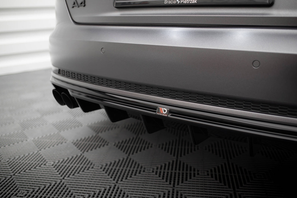 Rear Valance V.1 Audi A4 S-line B9 (Version with dual exhaust tips on one side)