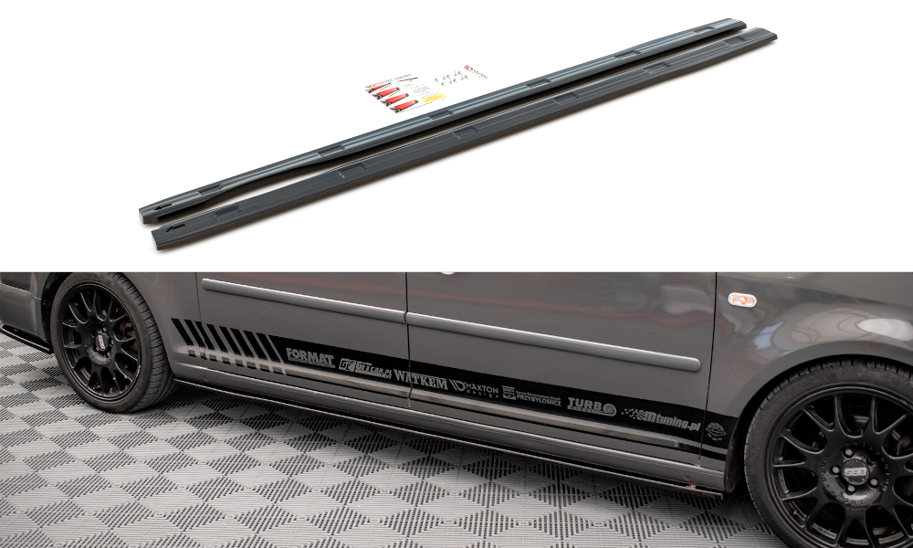 Side Skirts Diffusers Volkswagen Caddy Long Mk3 Facelift