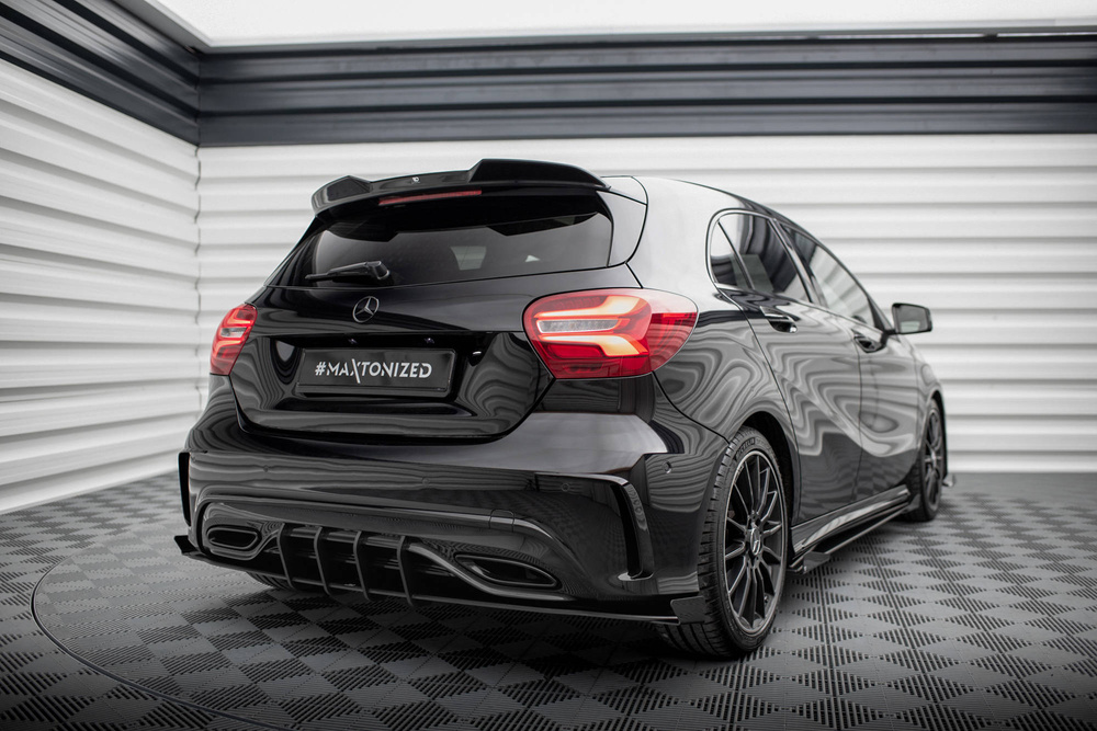 Street Pro Rear Side Splitters + Flaps Mercedes-Benz A AMG-Line W176 Facelift