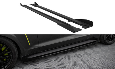 Street Pro Side Skirts Diffusers + Flaps Ford Mustang GT Mk6 