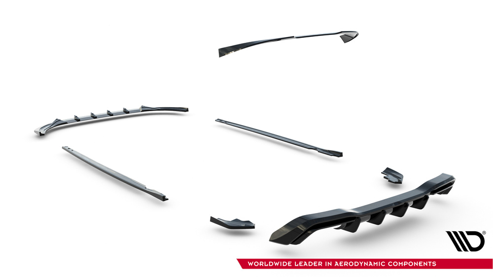 Set of Splitters V.5 Volkswagen Golf R Hatchback Mk8 Facelift