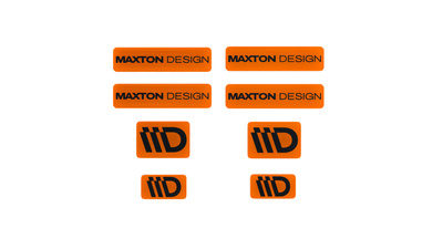 Orange and Black 3D Sticker Set Maxton Design