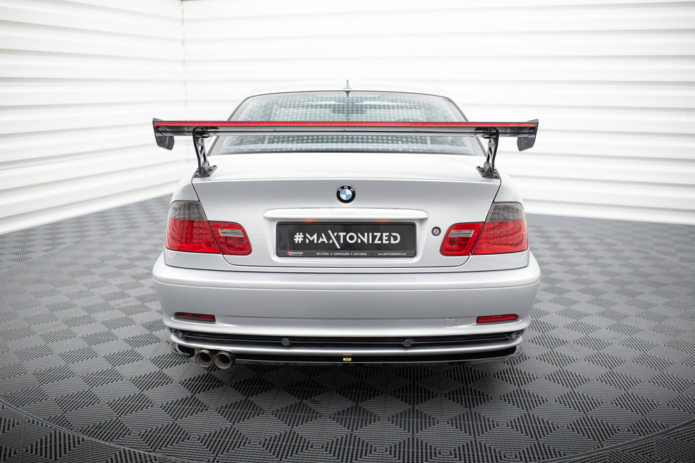 Carbon Spoiler With External Brackets Uprights + LED BMW 3 Coupe E46